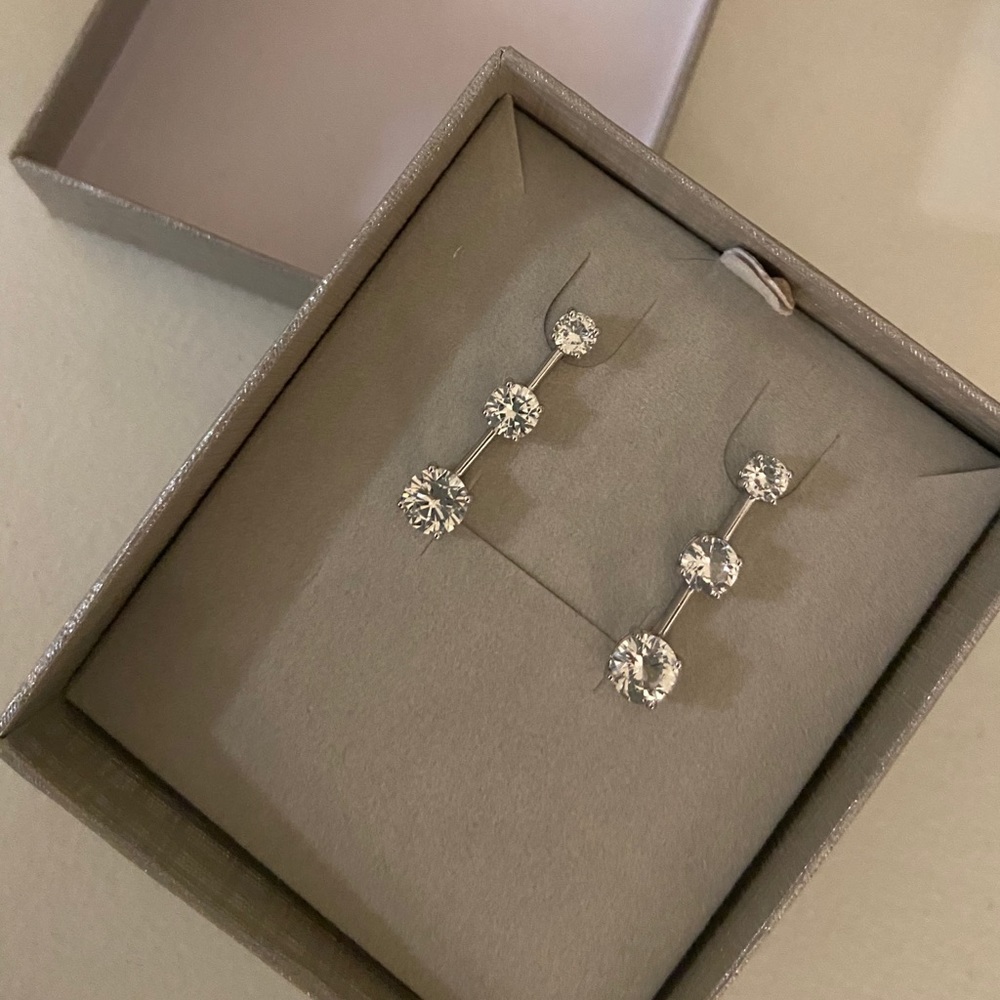 diamond earrings from zales NIB